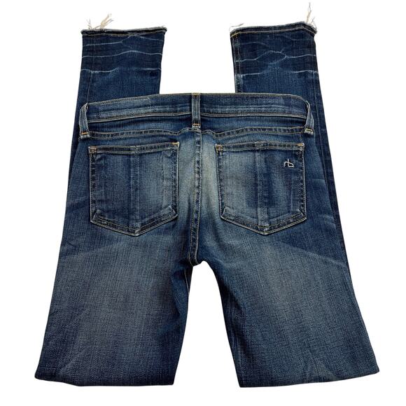 Rag & Bone Crop Jean 27.5" Inseam Alderly Wash Whiskering W1510K520 Size 24 - Picture 1 of 13